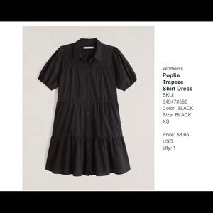 Women's Poplin Trapeze Shirt Dress